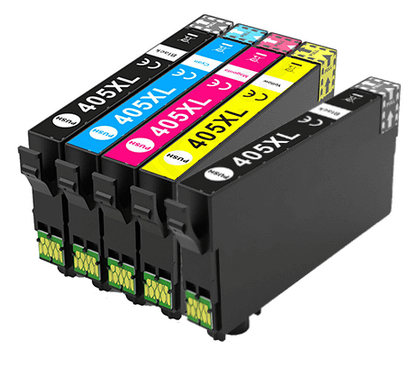 Epson Compatible 405XL High Capacity Ink Cartridges Full Set & EXTRA BLACK - (2 x Black, 1 x Cyan, Magenta, Yellow)